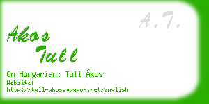 akos tull business card